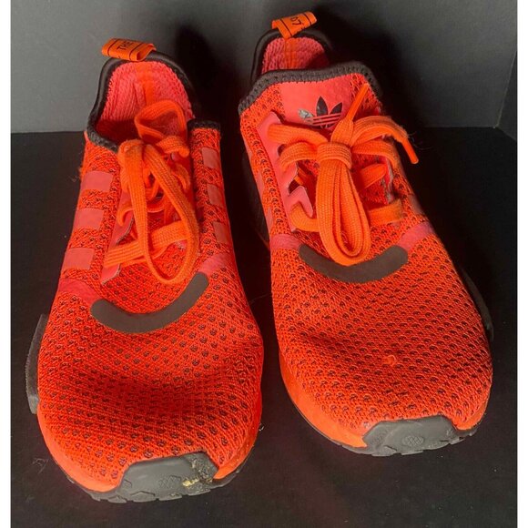 Adidas NMD R1 PrimeKnit Athletic Running Shoes Womens 7 FV1740 Signal Pink - Picture 2 of 8